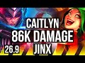 CAITLYN &amp; Lux vs JINX &amp; Blitzcrank (ADC) | 86K damage | EUW Grandmaster | 26.9