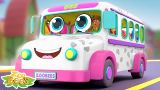 Wheels On The Bus Go Round And Round, Fun Ride Song and Preschool Rhymes for Kids