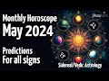 May 2024 Horoscope | For all signs | Vedic Astrology Monthly Predictions #mayhoroscope #astrology