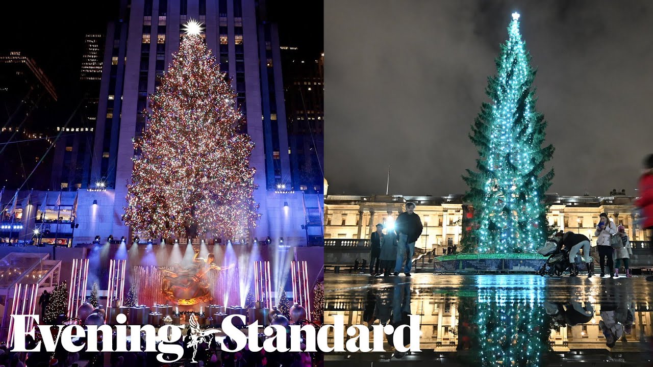 New York Vs. London Christmas Tree switch-on 