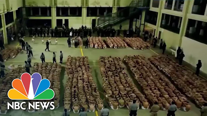 Alleged gang members arrive at new mega-prison in El Salvador