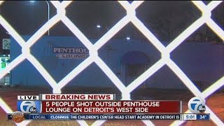5 people shot outside of club on Detroit's west side