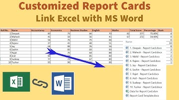Create Custom Report Cards from Excel and Word Template | Link MS Word with Excel | Excel VBA
