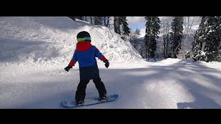 Ребенок в 6 лет на сноуборде творит чудеса!!! Роза Хутор