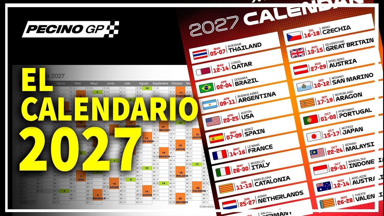 MOTOGP ANUNCIA EL CALENDARIO 2027