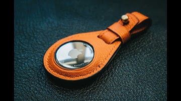 Making a Leather Apple AirTag Keyring [ASMR] // WILL HODGES