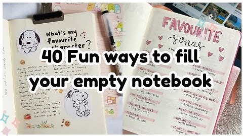 40 + Empty notebook ideas ✨📖 | Fun ways to fill your empty notebook 📓