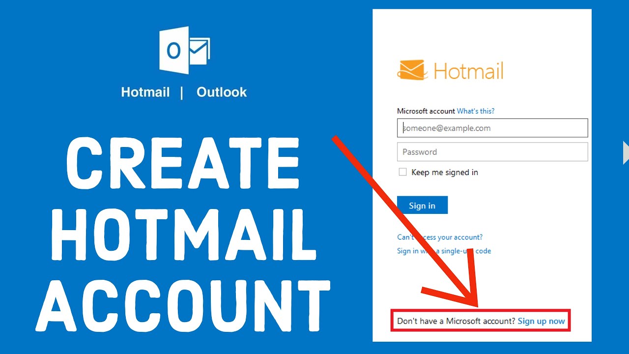 How to sign up for a Hotmail Live Email address account