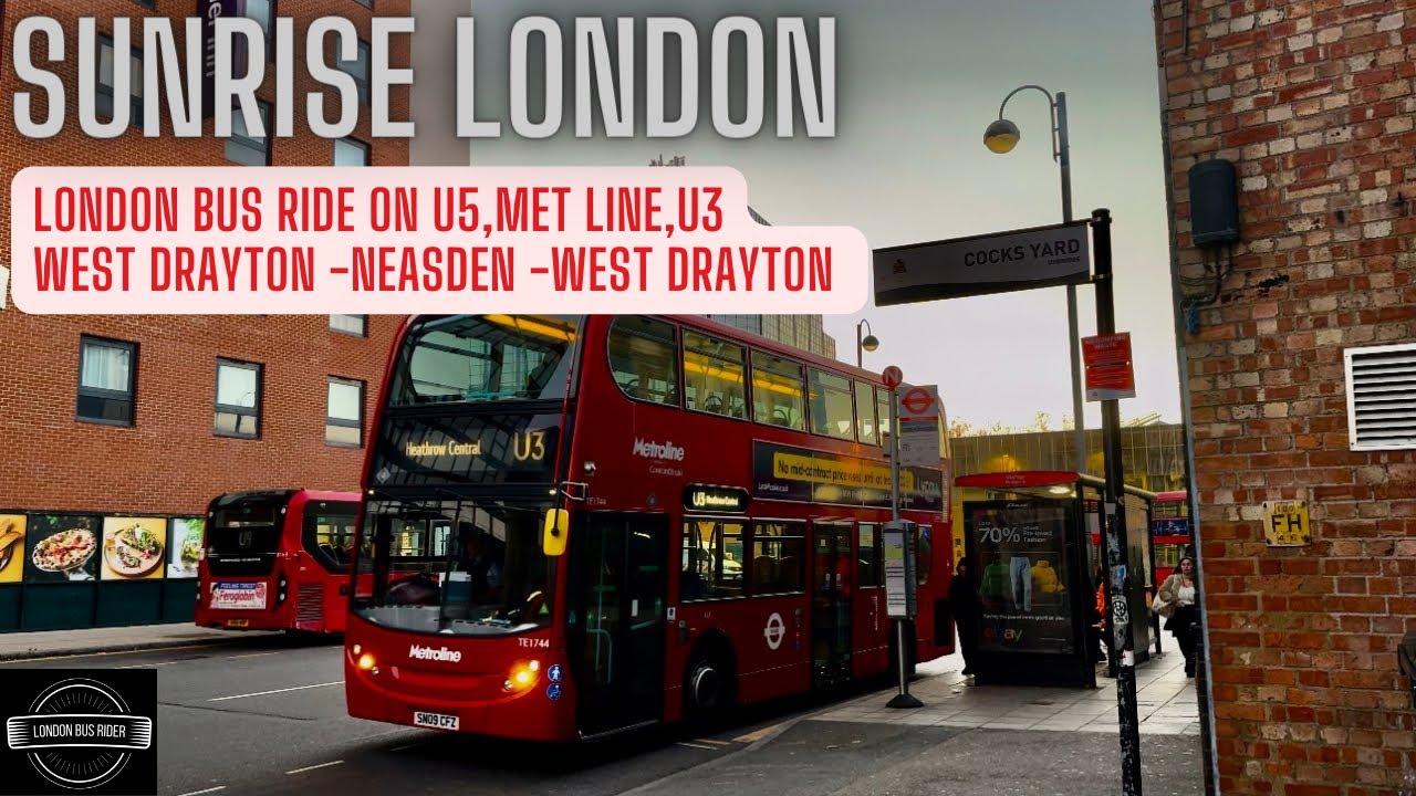 🌅🚍 London Sunrise Expedition West Drayton to Neasden Adventure! 🚇🌇