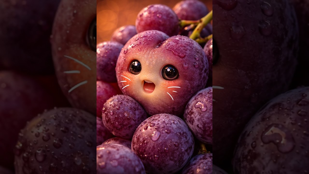 I Fed a Grape&hellip; and It Started Eating 😳🍇 | AI Food Video #grape #ai #shortsfeed #shorts