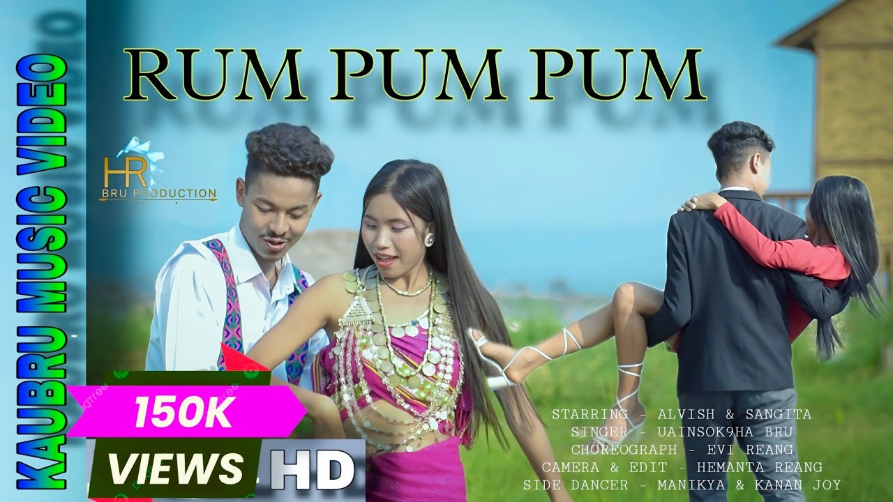 Rum Pum Pum  New Kaubru Official Music video  Alvish  Sangita   Uainsok9ha Bru  2024