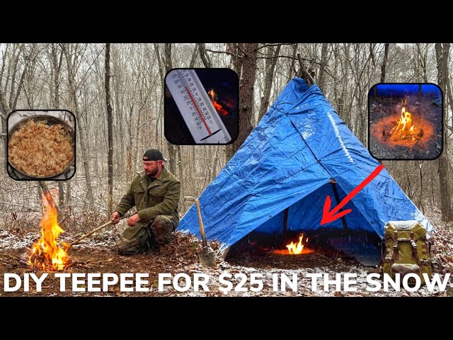 Solo Overnight Doing a $25 Thrift Store Survival Gear Challenge In