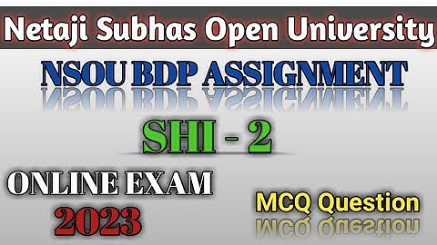 SHI - 2 BDP ONLINE ASSIGNMENT EXAM 2023@rnslearnersquest6066