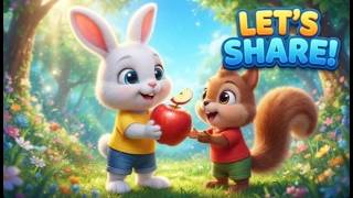 👉 The Little Bunny Who Learned to Share 🐰🍎 | Sharing Is Caring | Kids Moral Story