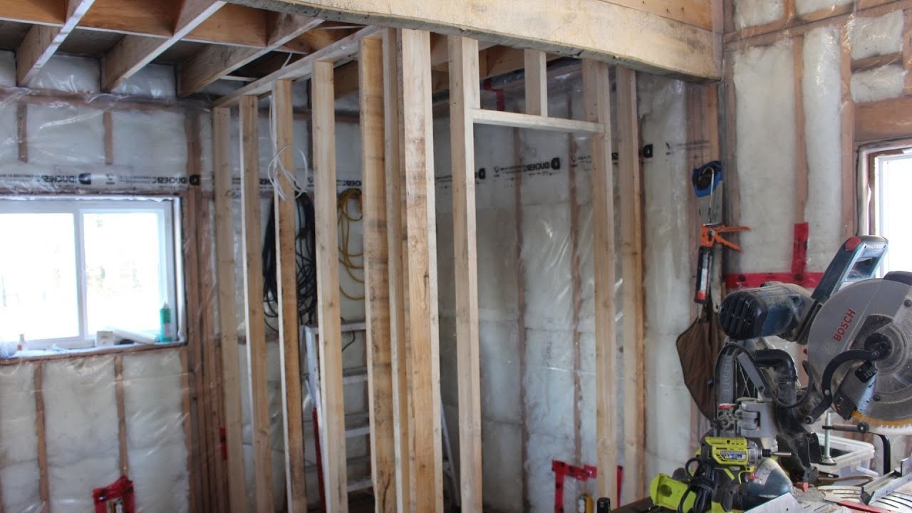 Off Grid CABIN in Northern Canada | Framing the Pantry - YouTube