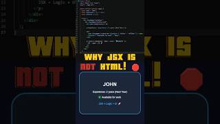 JSX vs HTML: Why React is Smarter? 🧠 🚀  #coding #react #programming