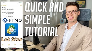 Simple Way to Calculate Lot Size for Trading FTMO and Metatrader 4&5!