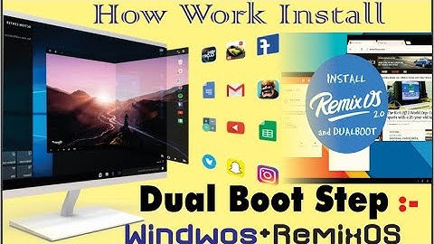 How to install Remix Os windows || Daul boot Pc run