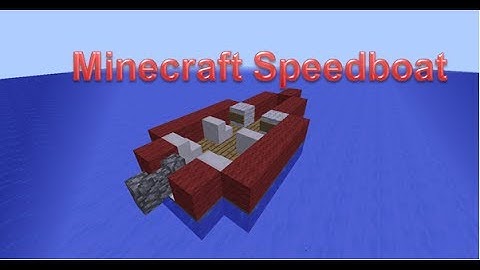 Minecraft Speed Boat Tutorial