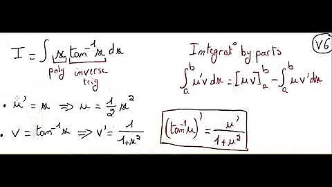 Integral of x*tan^-1(x) (integration by parts)