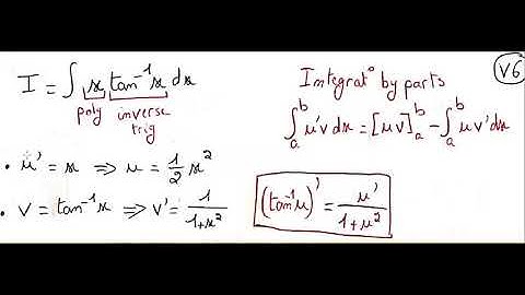 Integral of x*tan^-1(x) (integration by parts)