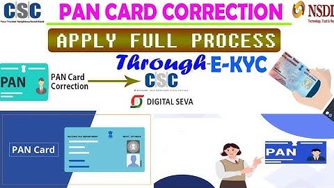 Pan Card Correction Through CSC l NSDL IFull   process