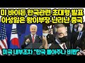 미 바이든 한국관련 초대형 발표 이성잃은 왕이부장 난리난 중국 미국 내부조차 &quot;한국 몰아주나 비판&quot;