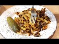 Жареная картошка - рецепт на сковороде по-деревенски. Вкуснее ужина быть не может