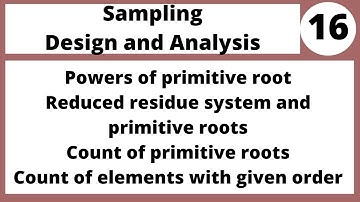 Reduced residue system and primitive roots|Analytic Number Theory in Hindi Urdu  MTH435 LECTURE 16