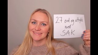 Video 1098 27 ord og uttrykk med ordet SAK