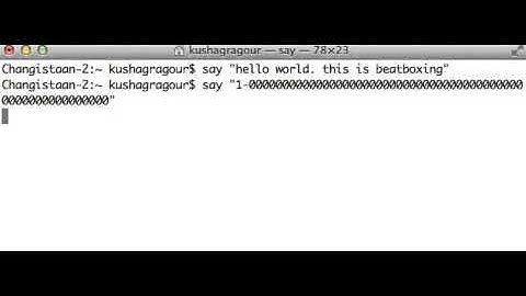 Beatboxing with terminal