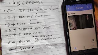 How to use the EZVIZ app..turn on night vision, all day recordings, full hd, indicator light off etc screenshot 4