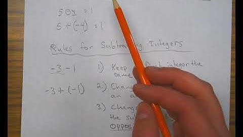 Subtracting Integers