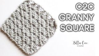 HOW TO CROCHET THE C2C GRANNY SQUARE | Bella Coco Crochet