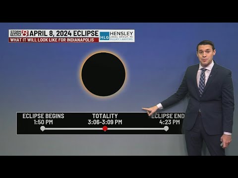 Complete timing of the April 8 Solar Eclipse in Indiana - YouTube