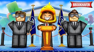 Ik Werd De PRESIDENT In Brookhaven! (Roblox)