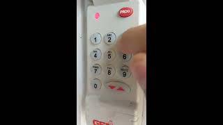 How to reprogram code (reset pin) on your Genie Intellicode garage door opener keypad.