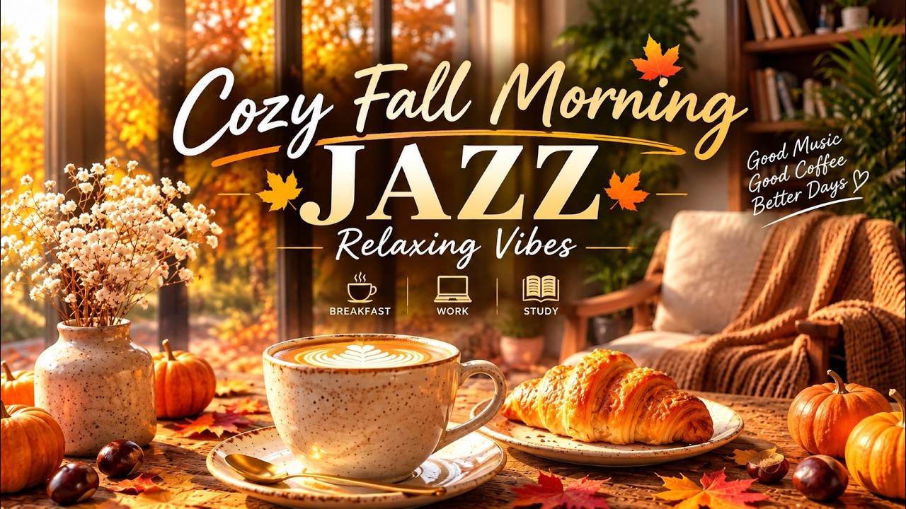 🍁 Cozy Fall Morning Jazz | Warm Coffee, Soft Bossa Nova