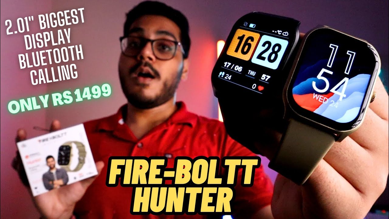 Fire-Boltt Hunter *Biggest Display Smartwatch* Unboxing and Review🔥 | Bluetooth Calling Under 1500😍
