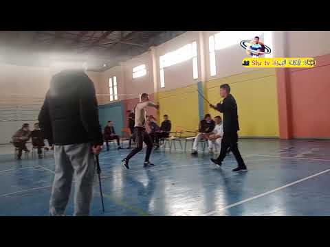 العصا التقليدية مع الشيخ عثمان قندوز شيخ ميلود وقناديز فتح صالة مطرق في بلدية بوقادير ج4