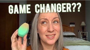 Elf Angled Silicone Face Sponge review demo first impression over 40 makeup