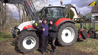 Forst mulchen &amp; Wiesen striegeln - junges Lohnunternehmen Land- &amp; Forstwirtschaft Traktor Steyr 4105