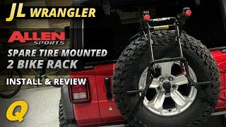 Allen Sports 2 Bike Spare Tire Mounted Bike Rack for Jeep Wrangler JL