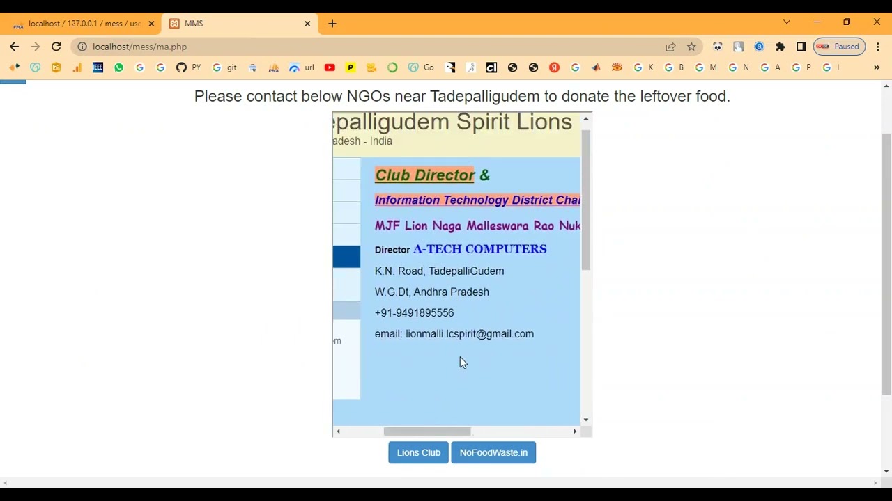 Mess Management System in PHP