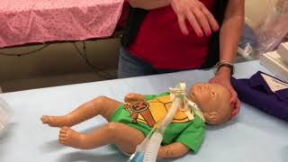 Peds (inline) suctioning and CPR