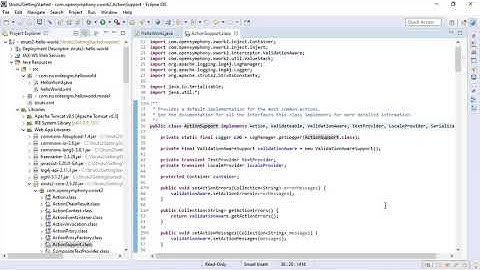 13. Review Struts 2 Actions used in Hello World - Getting Started with Struts 2 and the EclipseIDE