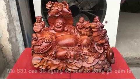 TƯỢNG GỖ DI LẶC NGŨ PHÚC-GỖ CẨM LAI-XƯỞNG TƯỢNG GỖ-ZALO:0355678885-0868688137