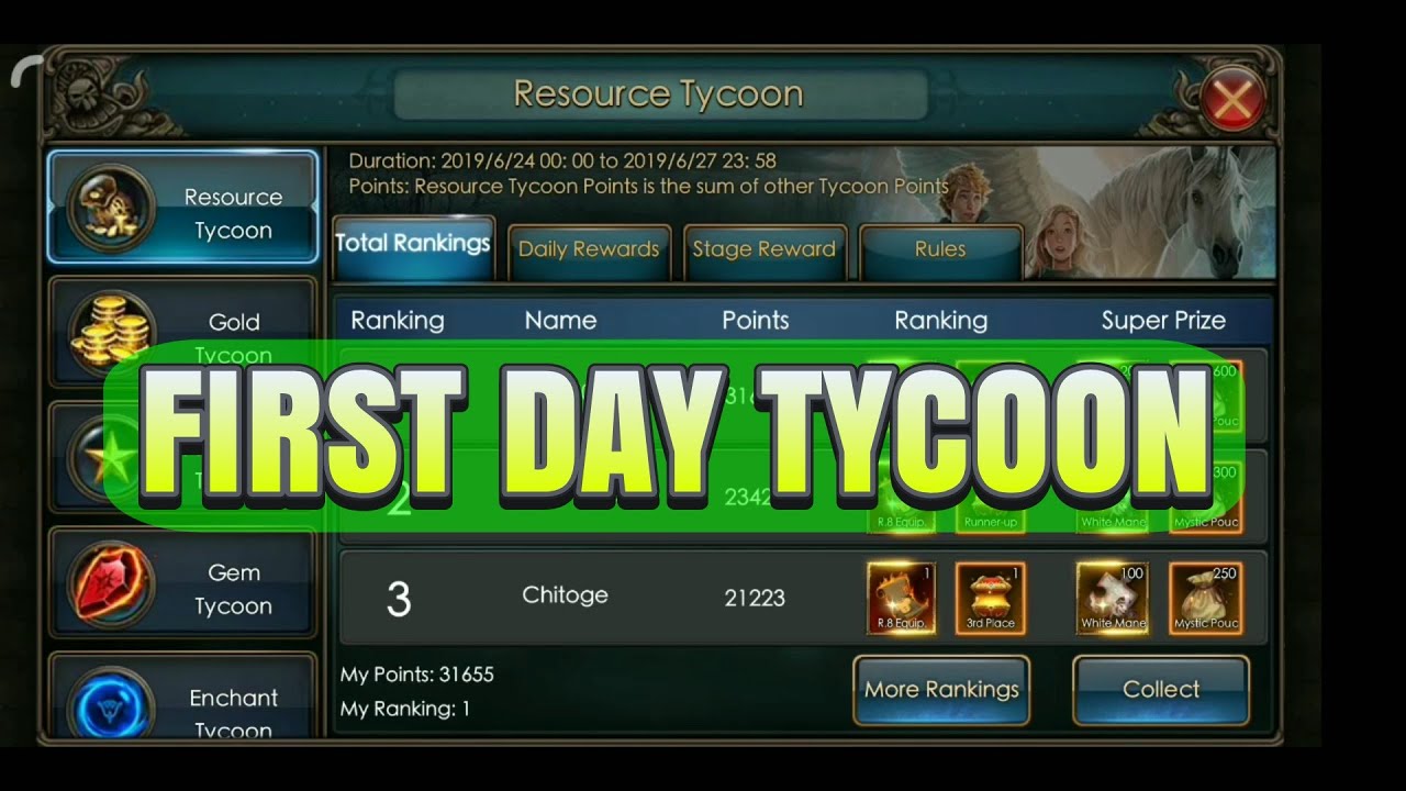 First Day Tycoon Boost point From Amazing Game!! LEGACY OF DISCORD