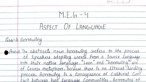 MEG 04 Solved Assignment 2022-23 | MEG 04 Aspect Of Language Solved Assignment 2022-23 PDF | MEG 4