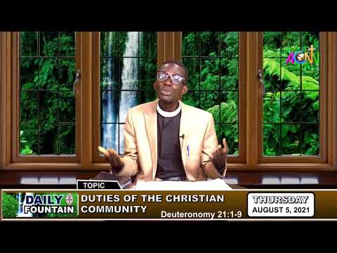 THE DAILY FOUNTAIN DEVOTIONAL OF AUGUST 5, 2021 - THE REV'D CANON EBENEZER O. ONABANJO